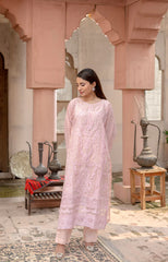Mahveen – Signature Embroidered Organza 3PC Suit