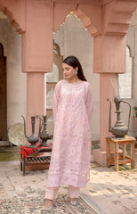 Mahveen – Signature Embroidered Organza 3PC Suit