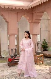 Mahveen – Signature Embroidered Organza 3PC Suit