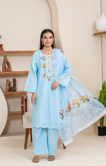 Elegant Embroidered 3-Piece Suit – Mid Winter Collection