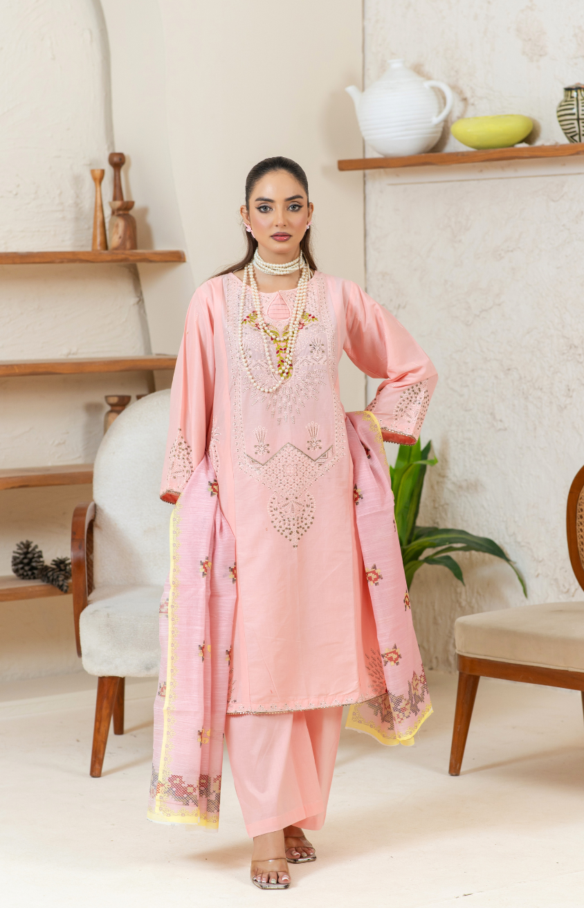 Embroidered 3-Piece Suit – Mid-Weather Collection