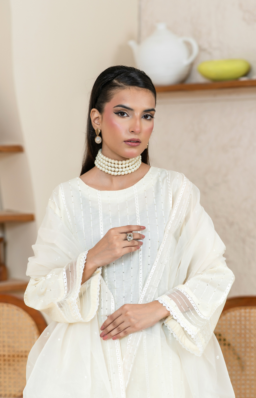Elegant Embroidered 3PC Suit – Mid-Weather Collection